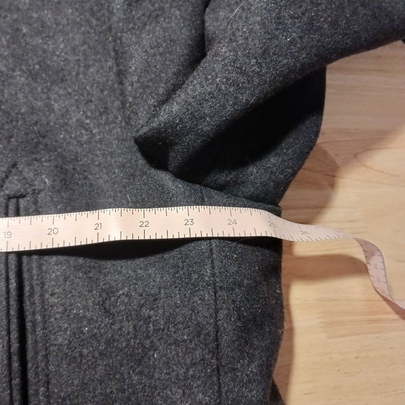 Lauren Ralph Lauren Black Wool Blend Double Breasted Over Coat Size 48R - Picture 7 of 8